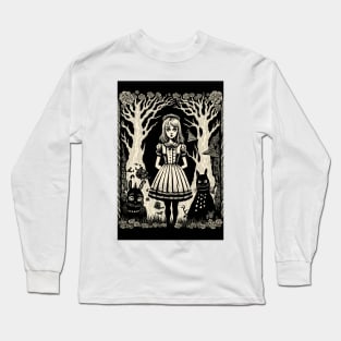 Alice in Wonderland: A Dark Gothic Punk Adventure Long Sleeve T-Shirt